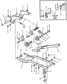 Hanging Frame And Mule Drive Diagram and Parts List for 35950C 190359100-GT Cub Cadet Lawn Tractor